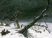 Caspar David Friedrich Winter Landscape oil painting reproduction